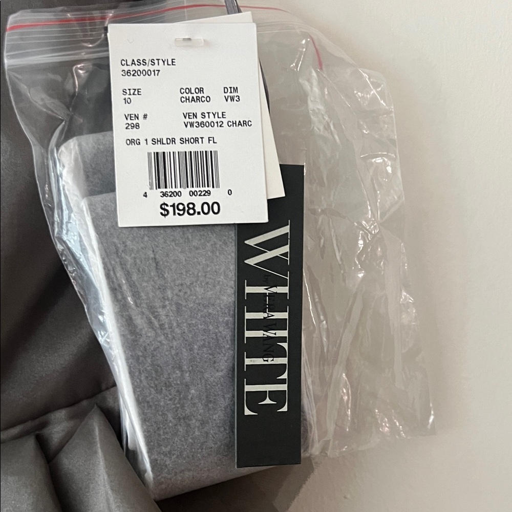 White by Vera Wang Charcoal One-Shoulder Dress - Picture 3 of 4